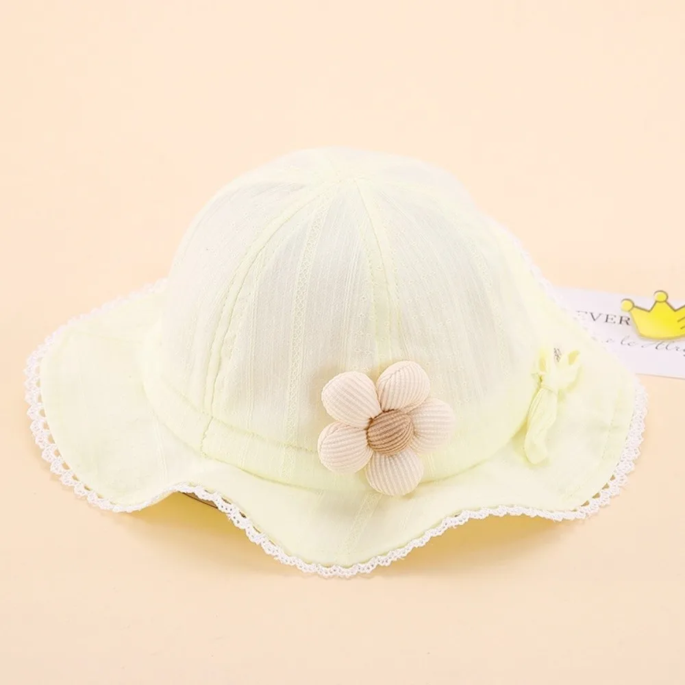 

Милый хлопковый чепчик для маленьких девочек, дышащий солнцезащитный чепчик для младенцев, регулируемая шляпа рыбака с цветочным дизайном, весна-осень