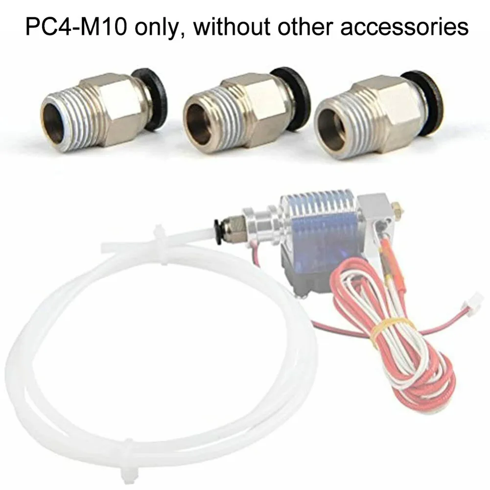 

10PCS PC4-M10 External Thread Straight Pneumatic Connector Stainless Steel PTFE Tube Push In Quick Fitting Connectors Extruders