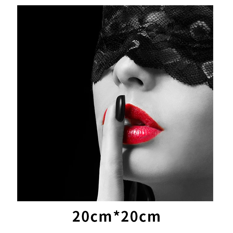 Pure Color Black Art Photo Creation Photo Fashion Lure Veil Female Print Stripe Thermal Transfer Fusible Vinyl Washing Sticker