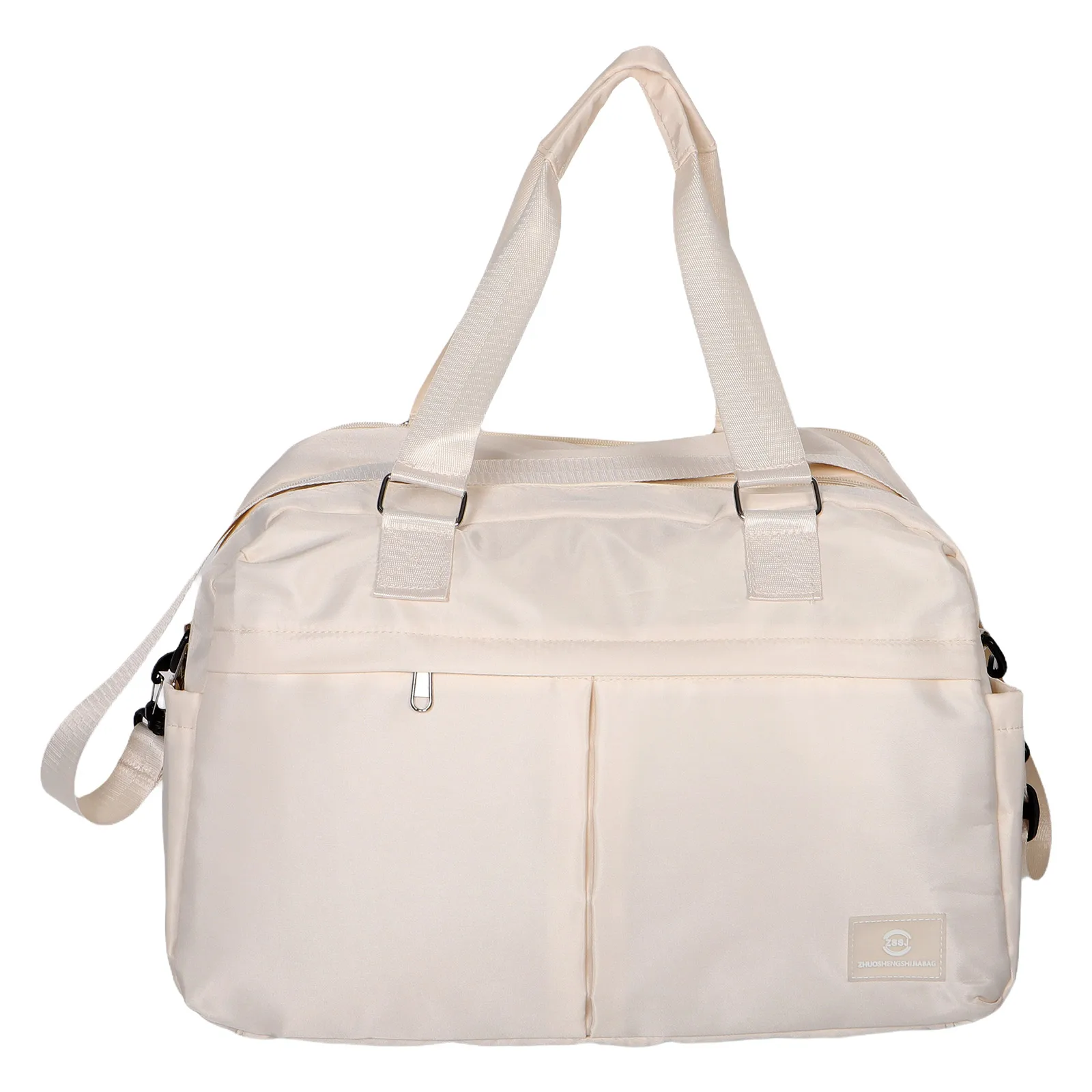 

Travel Handbag Duffel Bag Large Capacity Expandable Gym Swim Weekender Beige Sport Dry Wet Separated Oxford Fabric Water