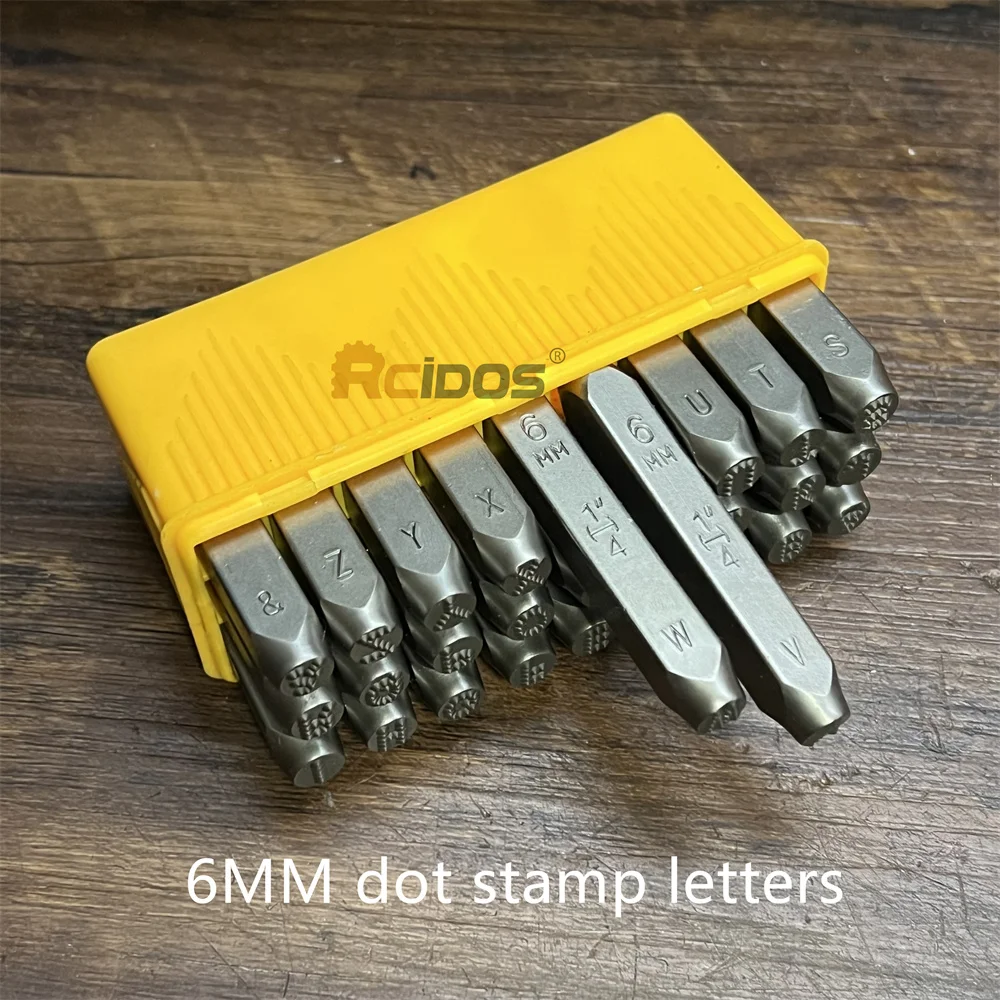 6MM German Style Letters Dot stamps,RCIDOS Steel word punch stamp/matrix stamp letters, A-Z & 27pcs /box