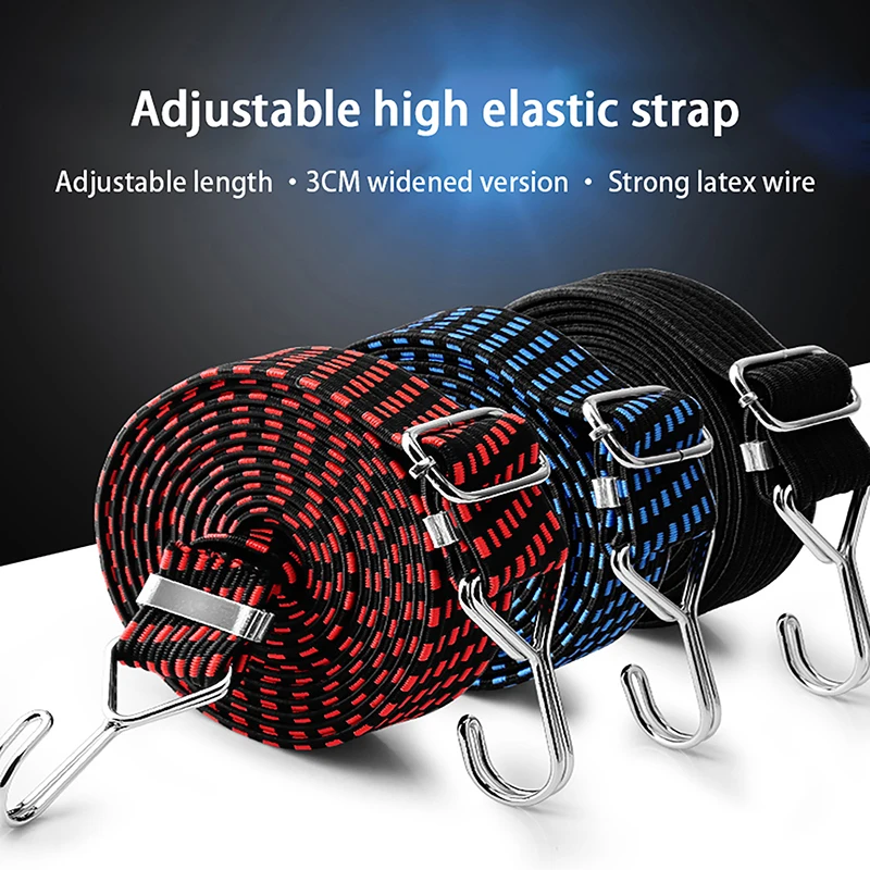 

Electric Motorcycle Strap Elastic Rope Elastic Band Tendon Binding With Hook Rope Pull Cargo Rubber Band Rope