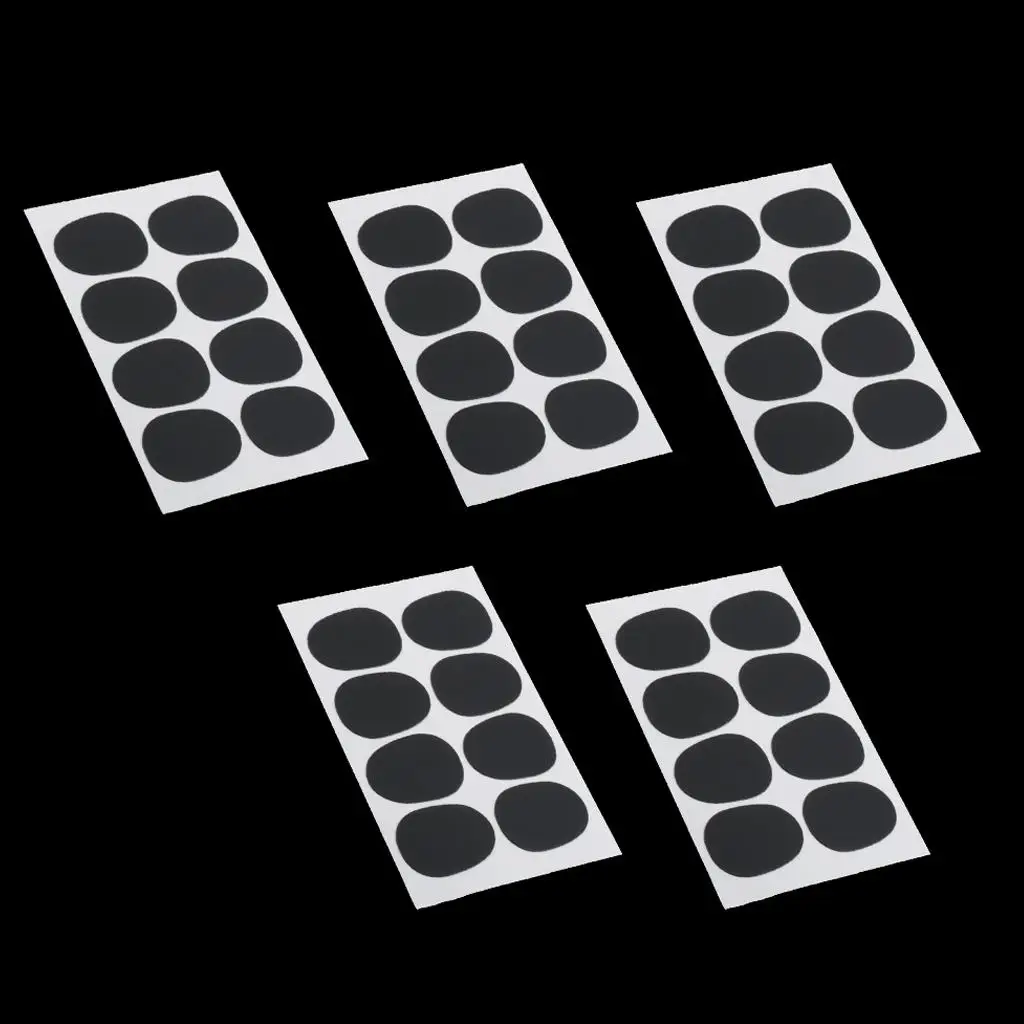 

40 Pieces Alto / Tenor Saxophone Mouthpiece Patches Pad Rubber Cushion, Black