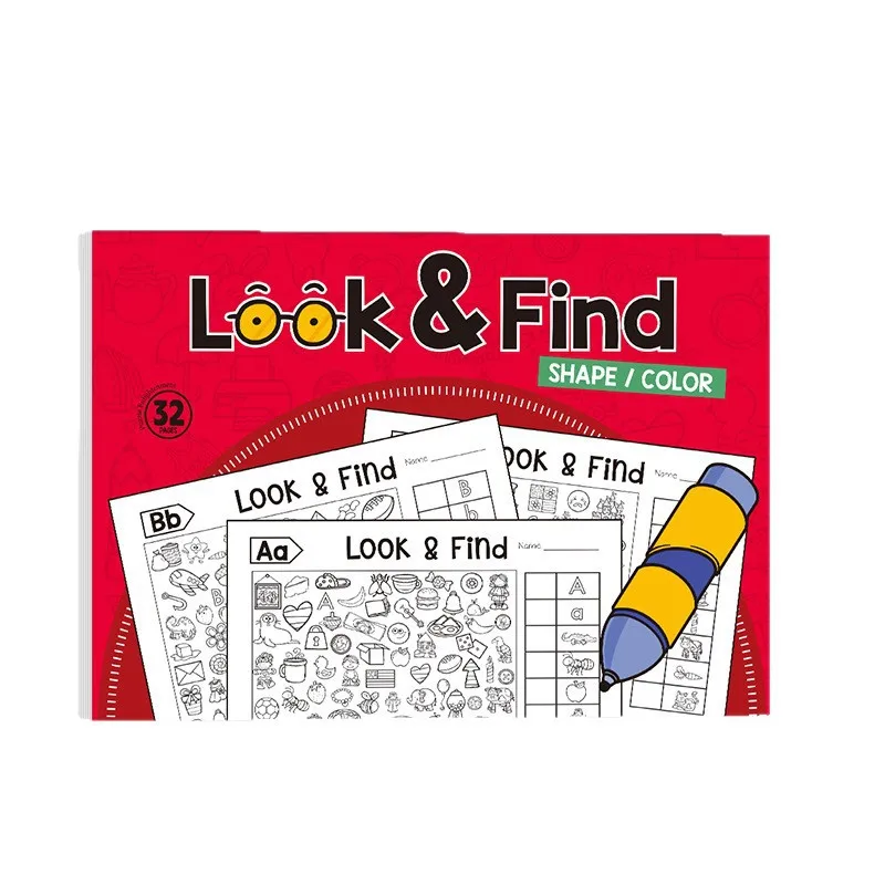 Libro di ricerca e colori per bambini: oltre 30 pagine divertenti di oggetti nascosti |   Libro di attività di apprendimento per bambini di 3-6 anni