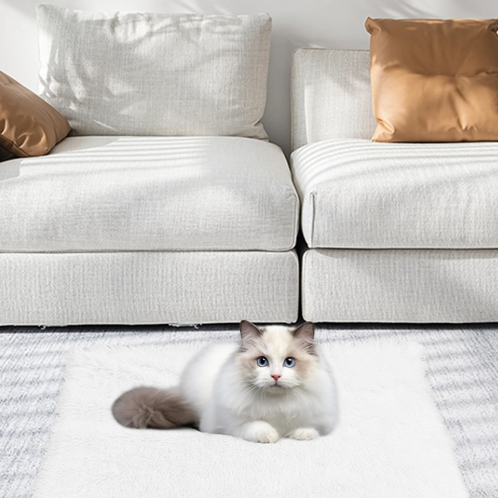 

Soft Warm Pet Dog Mat Blanket for Puppy Sleeping Bed Indoor Outdoor Use -Like Material Easy Carry for Travel