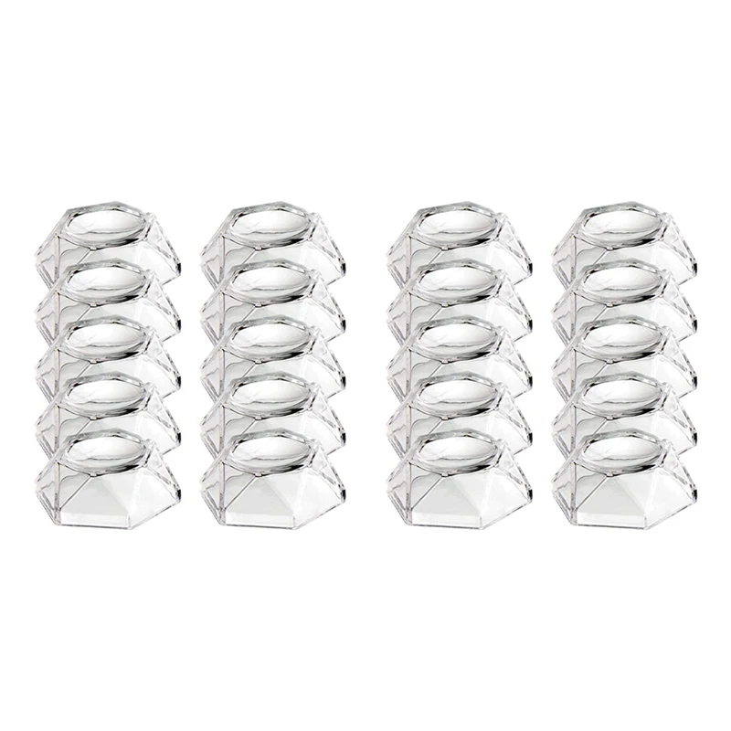 

20Pcs Acrylic Sphere Display Stand Holder - Clear Crystal Ball Display Base - For Softball Tennis Ball (Small)