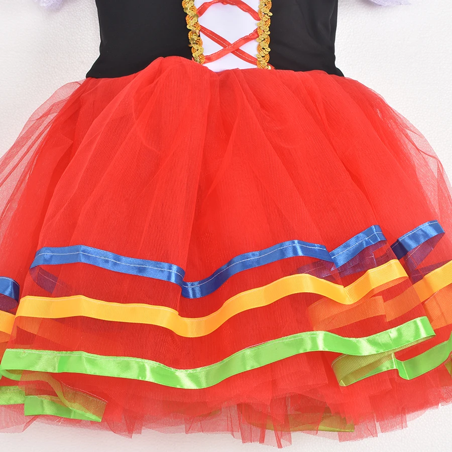 Body da balletto per ragazze Body da ballo Bambino Fiocco di neve Gonne lucide Ballerina Bambini Cosplaynce Abito da balletto per bambini Ragazze