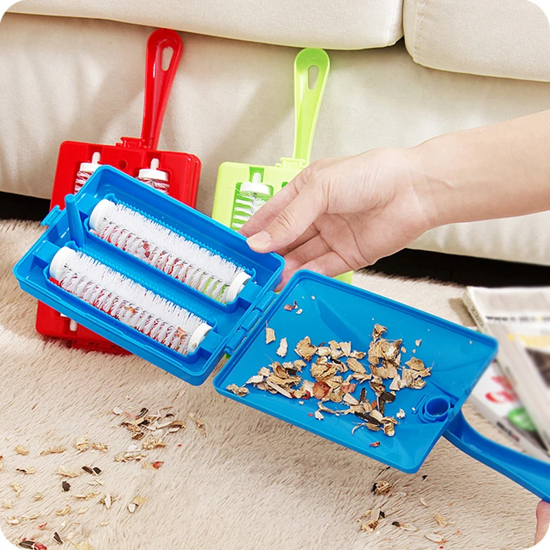 Cleaning Brushes Sweeper Carpet Table Dust Brush Dirt Crumb Collector Cleaner Roller Head Handhold Cleaning Tools 2 Brushes