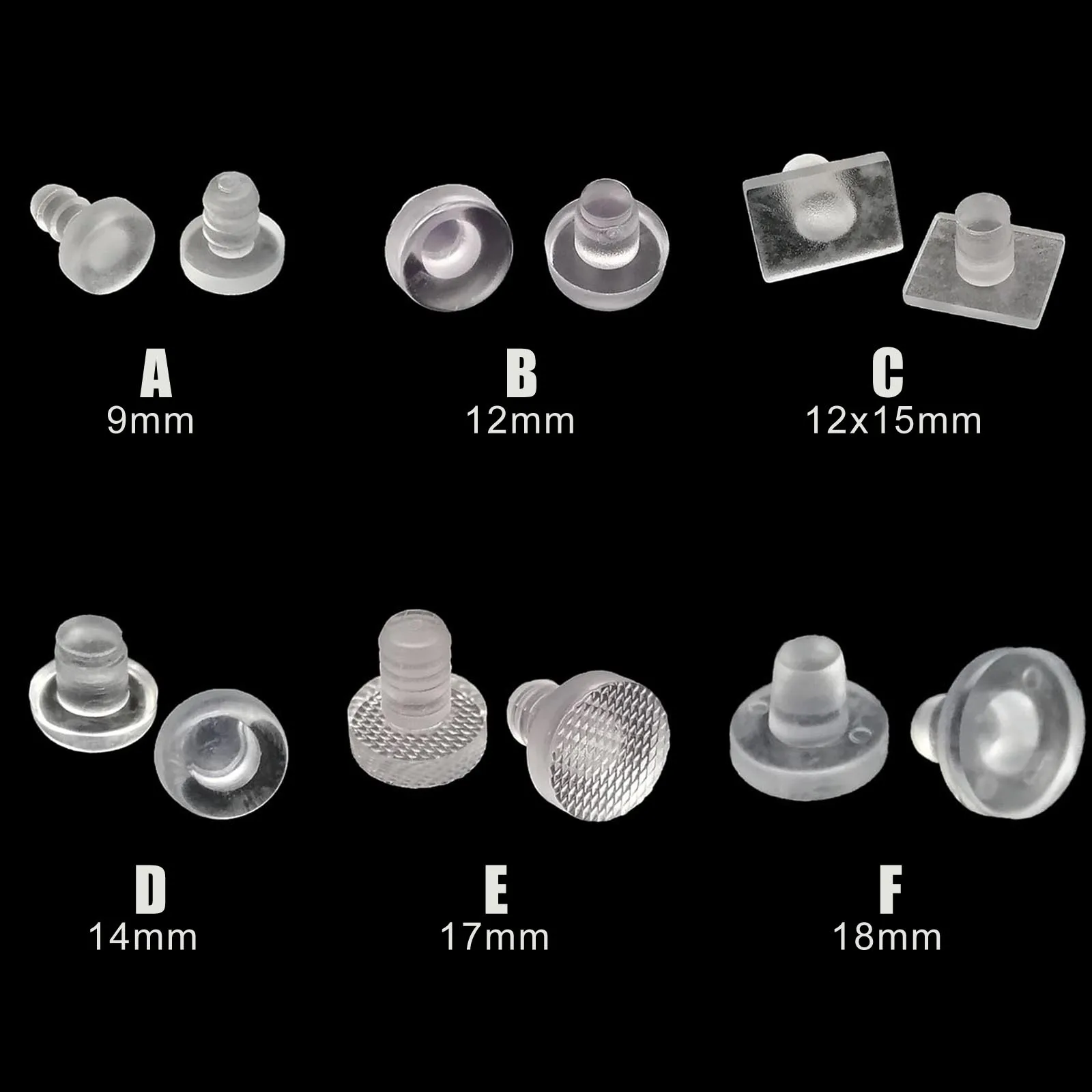 24 قطعة من المطاط الشفاف الناعم المدمج لطاولة الأثاث كرسي الساق قدم أسفل الإنزلاق وسادة الشريحة واقي الأرضية مقاوم للصدمات