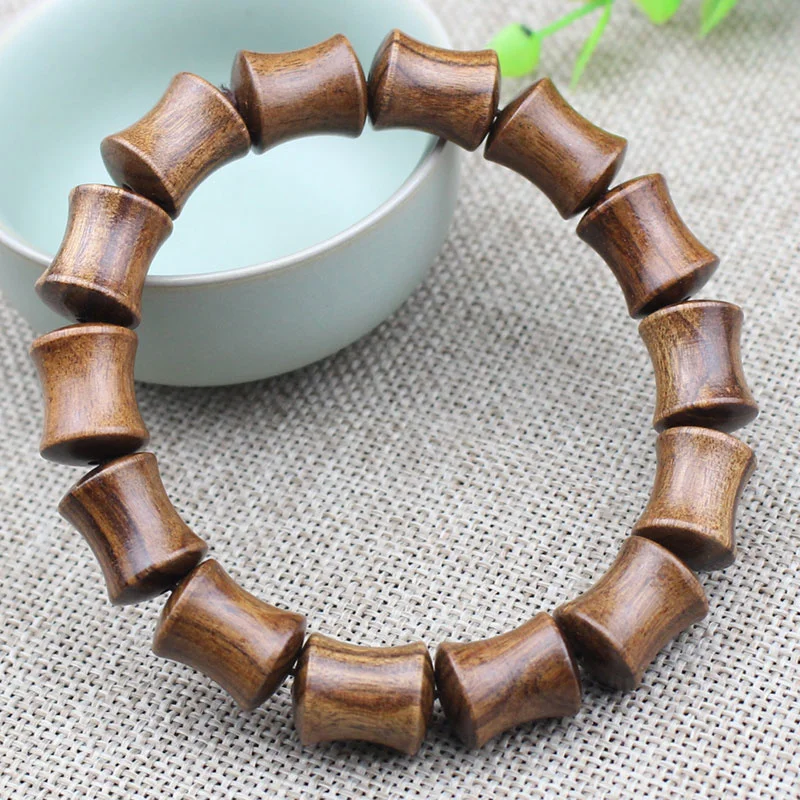 Natural Solid Wood Black Rosewood Hand String Bamboo Joint Jewelry Men's and Women's Bracelets Live Broadcast Rising Amulet