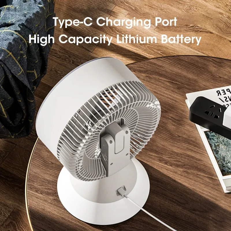Xiaomi Ventilatore da tavolo Ventilatore per condizionatore d'aria Ventilatore da campeggio portatile Mini mobile silenzioso 4000mah Apparecchi di raffreddamento USB Ricaricabili per uso domestico
