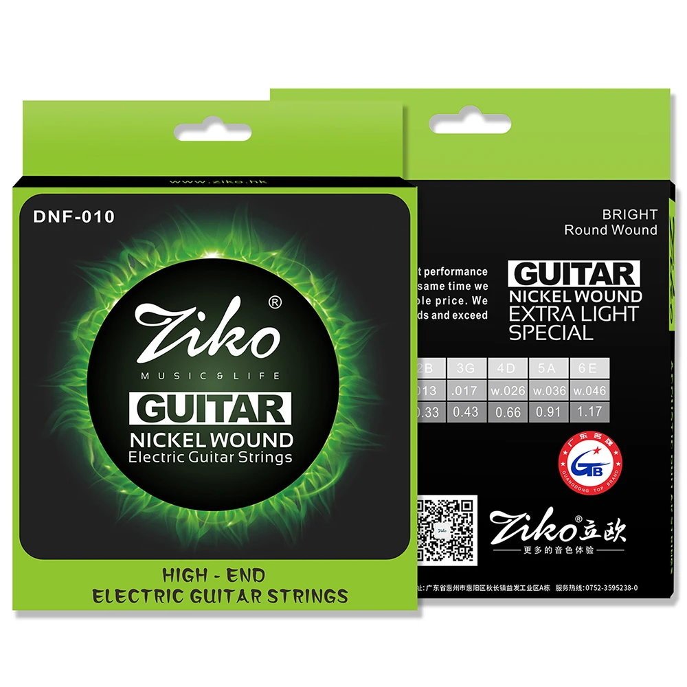 

ZIKO DNF-010 Electric Guitar StringsNickel Wound Hexangon Alloy Core Guitar String Electric Guitar Stringed Parts Accessories
