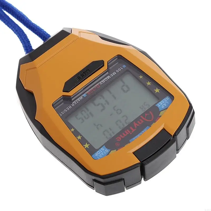 B46D 3 Row100 Lap 1/1000s Digital Sport Counter Timer Professional Athletic Stopwatch