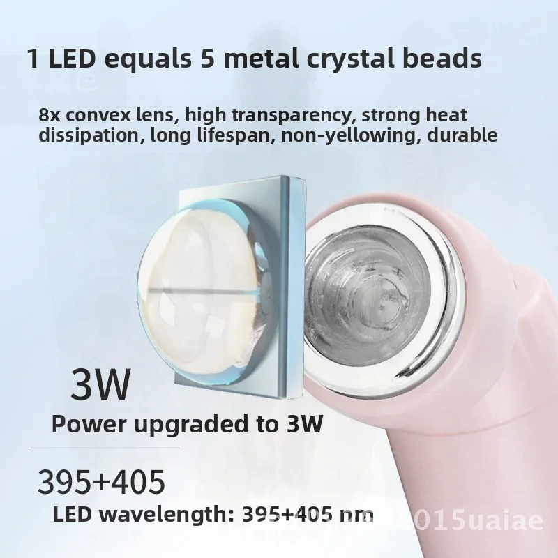 Caneta de polimento usb portátil para arte em unhas, multifuncional, 2 em 1, lâmpada portátil de terapia de luz e moedor rosa para população geral