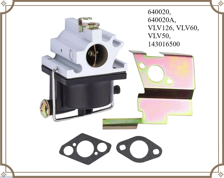 

Suitable for Tecumseh Universal Carburetor 640020, 640020A, VLV126, VLV60, VLV50, 143016500 Replaces OEM Part Numbers