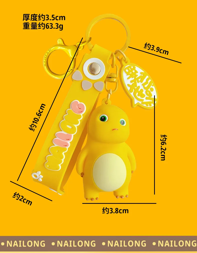 Cartoon Nailong Schlüsselanhänger Kawaii Milchdrache Schultasche Dekorativer Anhänger als Geburtstagsgeschenk für Ihre Freundin – Detail 3