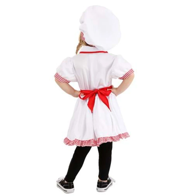 Kid's Doctor Chef Costume Child Chef Coat for Boys Girls Cook Outfit