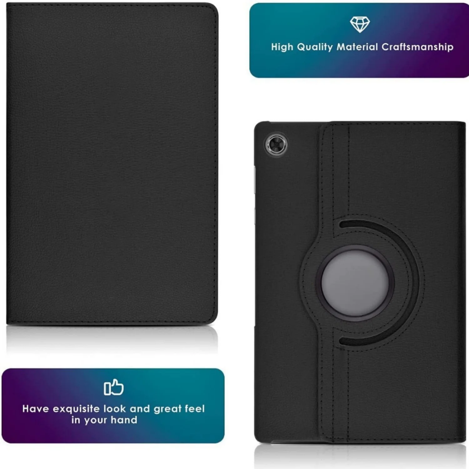 360 หมุนสําหรับ Huawei MediaPad M6 / M5 / M5 Pro 10.8 "M5 Lite 10 กรณี PU หนังสําหรับ MediaPad T5 10 / T3 10 กรณี