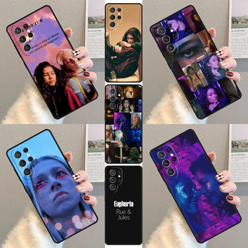 Euphoria Season 2 Rue and Jules Phone Case For Samsung Galaxy S23 S21 S20 FE S24 S22 Ultra Note20 S10 S9 S8 Plus Silicone Cover