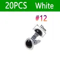 20pcs White Size 12