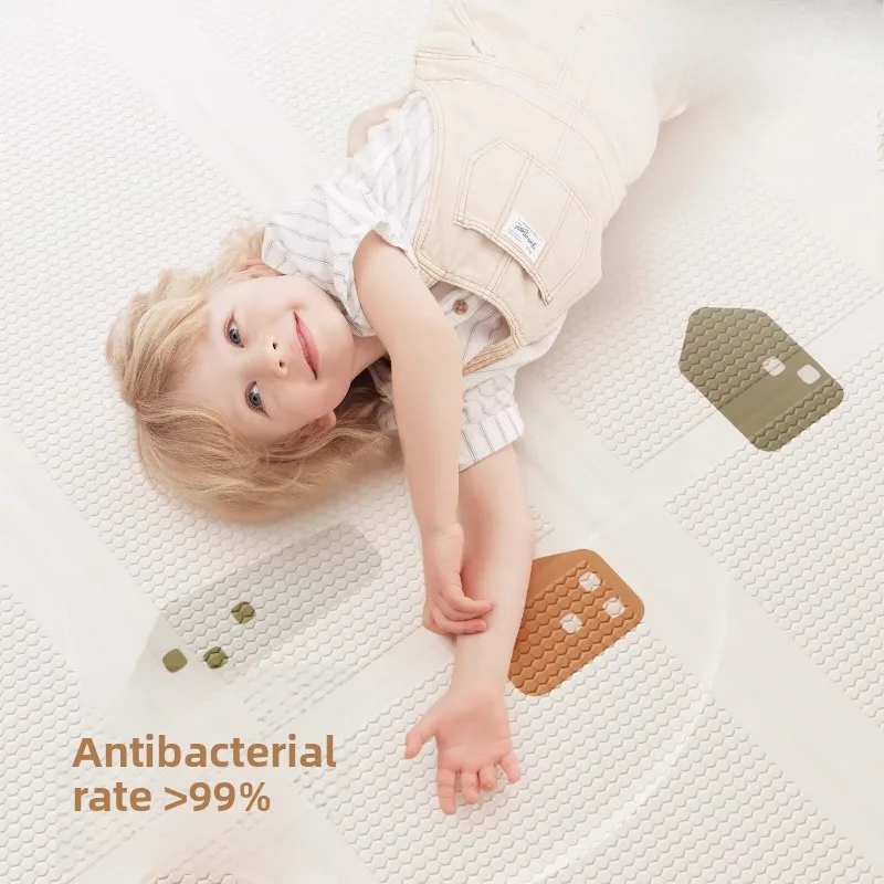 الرضع تلعب حصيرة طوي المضادة للبكتيريا XPE حصيرة للزحف تصميم على الوجهين امتصاص الصدمات وتنفس التعليمية الكلمة حصيرة #1