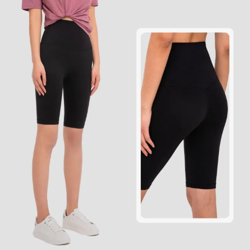 

Seamless Bare-Feel Yoga Pants for Women - Summer Quick-Dry High-Waisted Tummy-Control Butt-Lifting Running Fitness Shorts