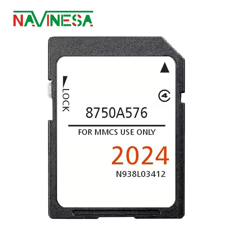 2024 UK Europe Maps Upgrade 8750A576 SD Card for Mitsubishi ASX L200 Lancer Pajero Shogun Eclipse Cross Car MMCS W-18 Navigation