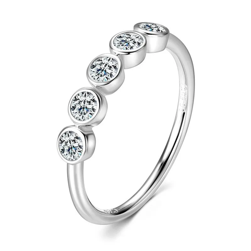 

ZFSILVER s925 Серебряное модное роскошное классическое модное кольцо с муассанитом, простое кольцо с пузырьками, подвески для женщин, ювелирные изделия для свадебной вечеринки, подарок RMO-120