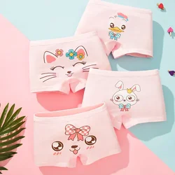 Girls 4 Pcs/lot Underwear Teenagers Panties Boxers Cartoon Printed Shorts for Kids 1-14Y Children's Clothing Baby Cotton Briefs