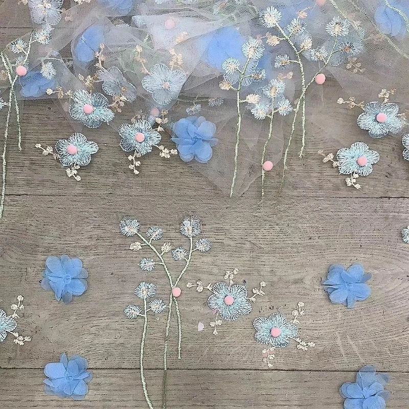 Tecido de Tule com Bordado Flo - Embroidery Veil avaliação e preço