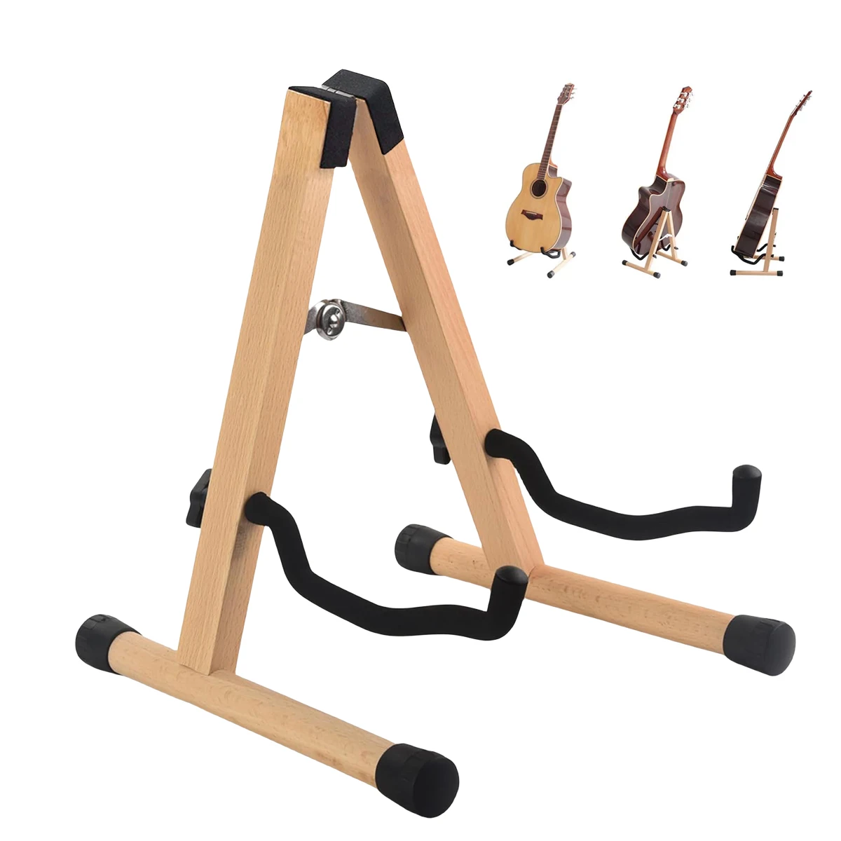 Guitar Stand, Wood Acoustic Guitar Stand, Electric Guitar Stand，Bass Classic banjo Guitar Stand, Portable Guitar Stand Holder