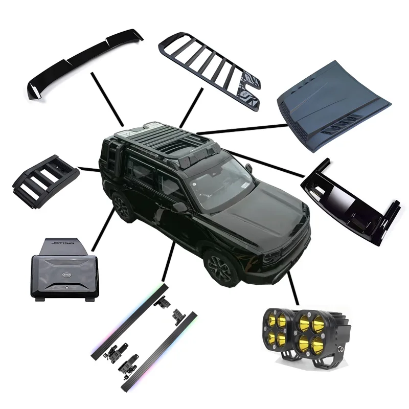 For BAIC Motor BJ30 Automotive Products External Car Parts Ladder Spoiler Car Spotlight Car Hood Cover For BAIC BJ30 Accessories