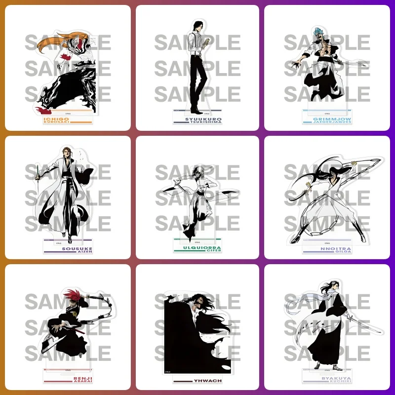 BLEACH 15CM Popular Anime Acrylic Display Stand Cartoon Character Figure Model Desktop Ornament Holiday Gift For Otaku Keychain