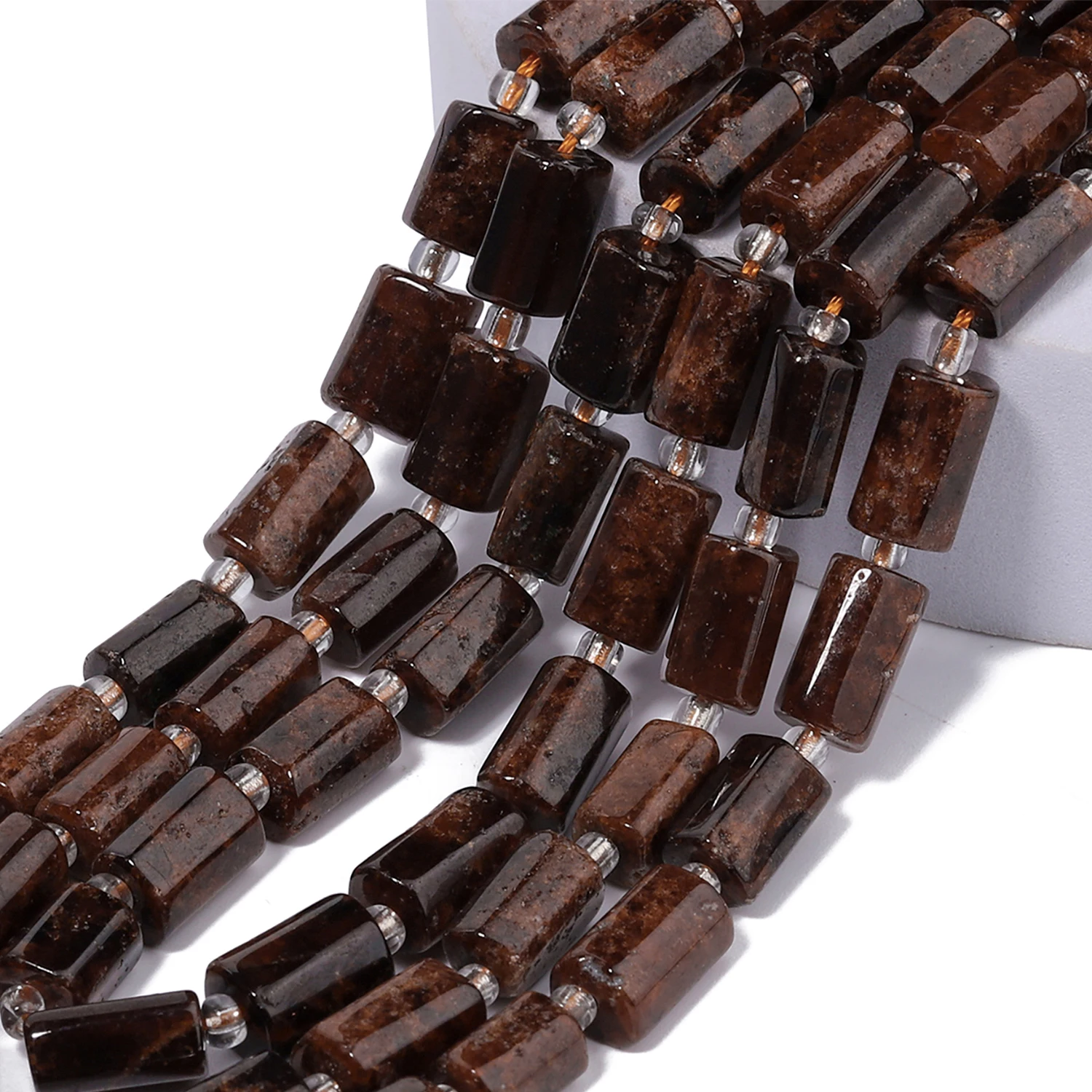 8-11mm Irregular Column Natural Stone Orange Garnet Beads Tube Spacer Beads for Jewelry Making DIY Charms Bracelet Accessories