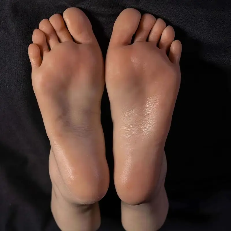 Lifelike Female Foot Model Silicone Fake Nail Practice Mannequin Leg Feet Fetish Dummy Human Shoe Socks Display TG3800