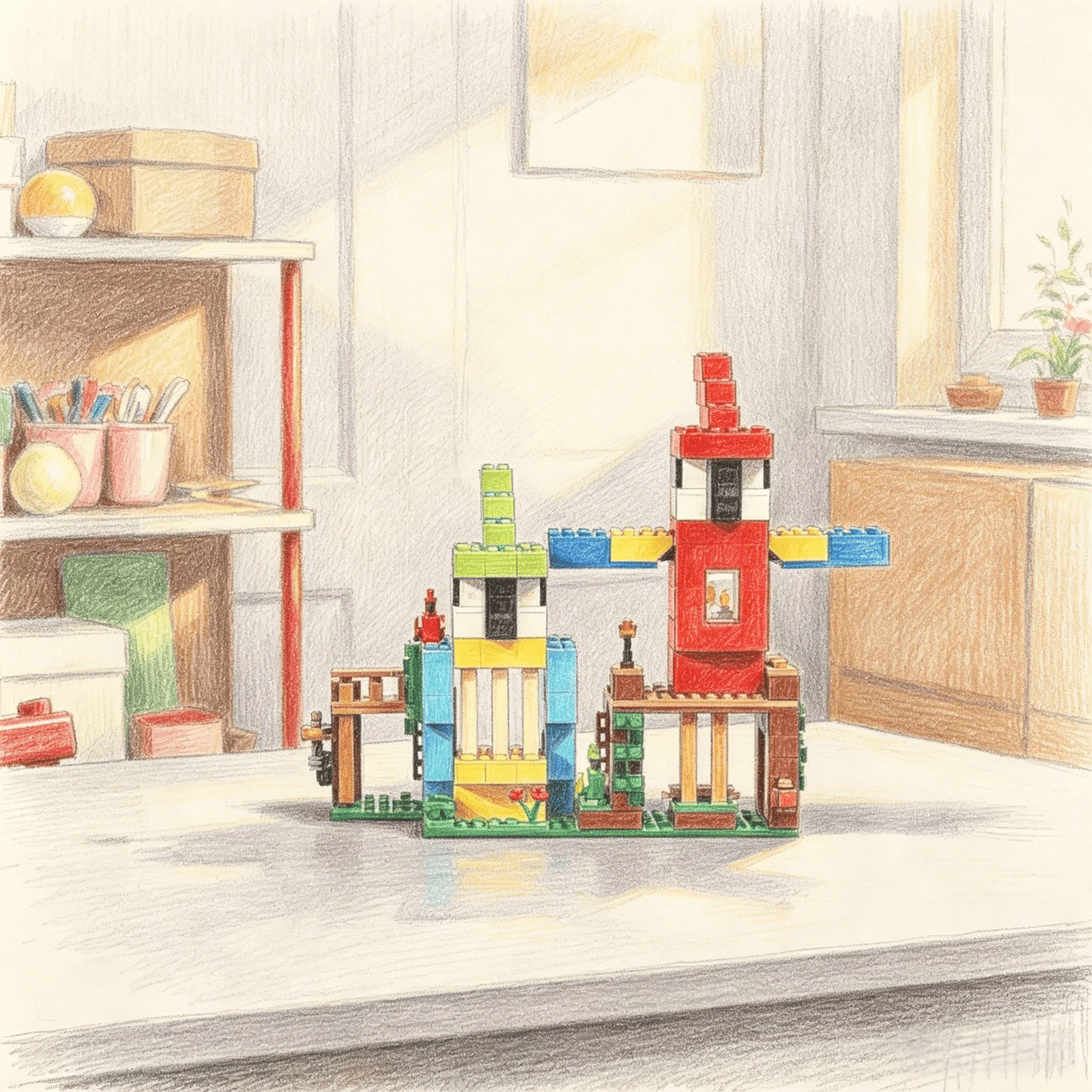 

535PCS Creative The Parrot Houses Building Blocks DIY With Figures Jungle Gamer Assemble Bricks Toy Gift For Adult
