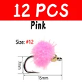12 piezas de color rosa