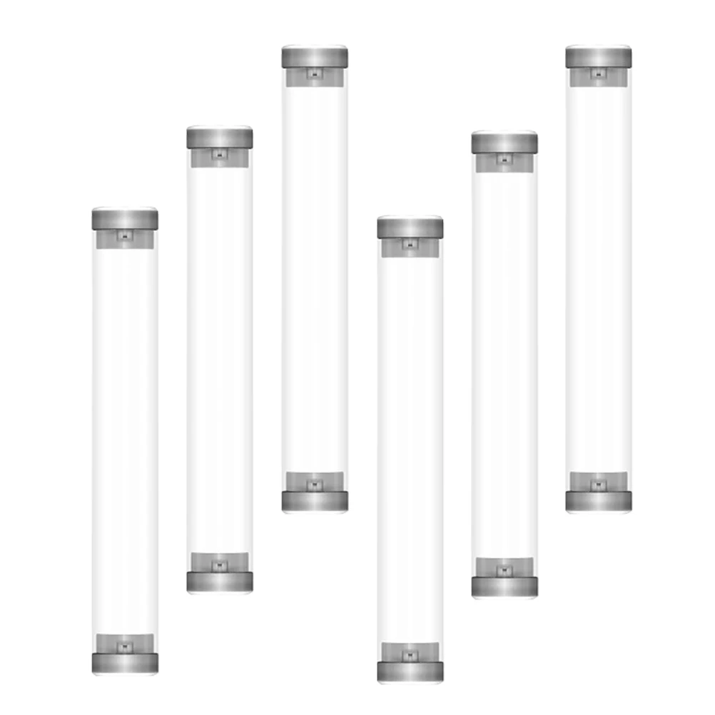 

6pcs Pen Box Gift Set Transparent Cylinder Pen Holder Pencil Storage Case Stationery Organizer Clear Container Tube