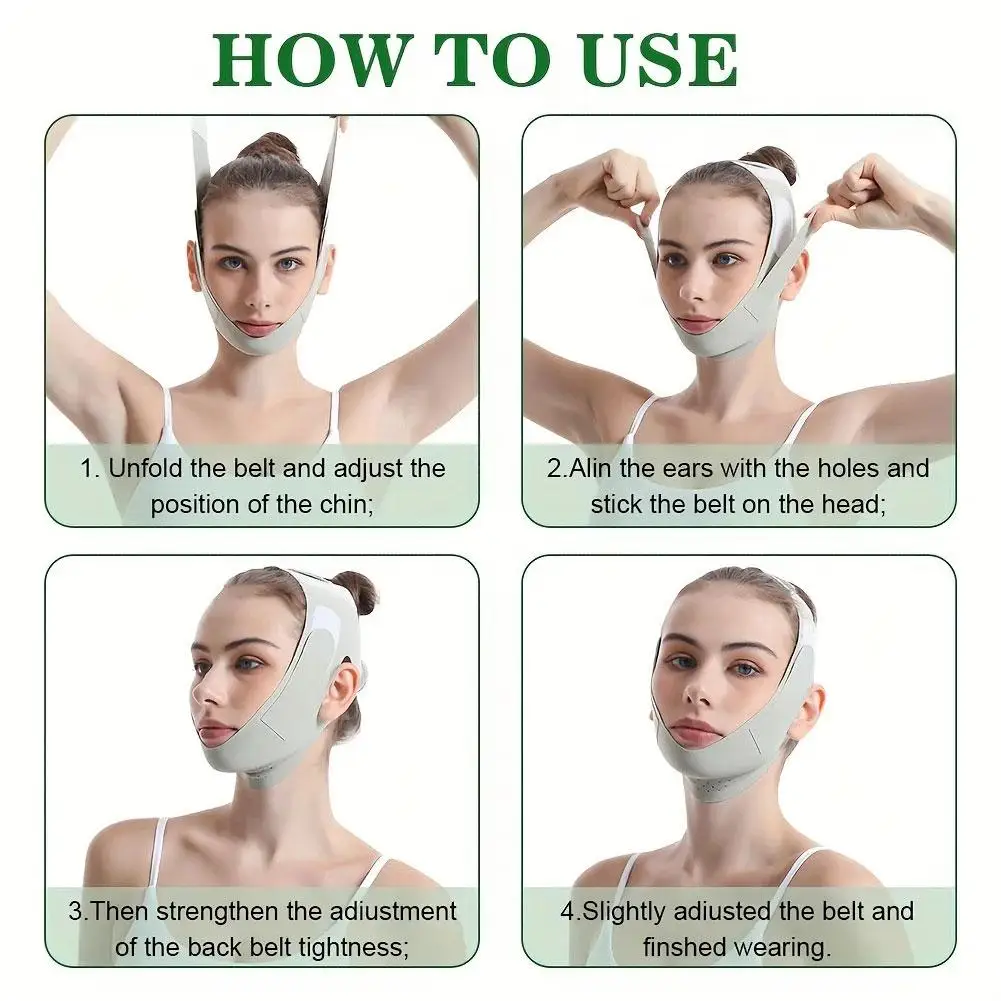 V Line Face Shaper riutilizzabile Face Slimming Bandage Women Chin Tools cura della cintura della pelle massaggio alle guance Face Lift Strap Up Beauty F W0J3