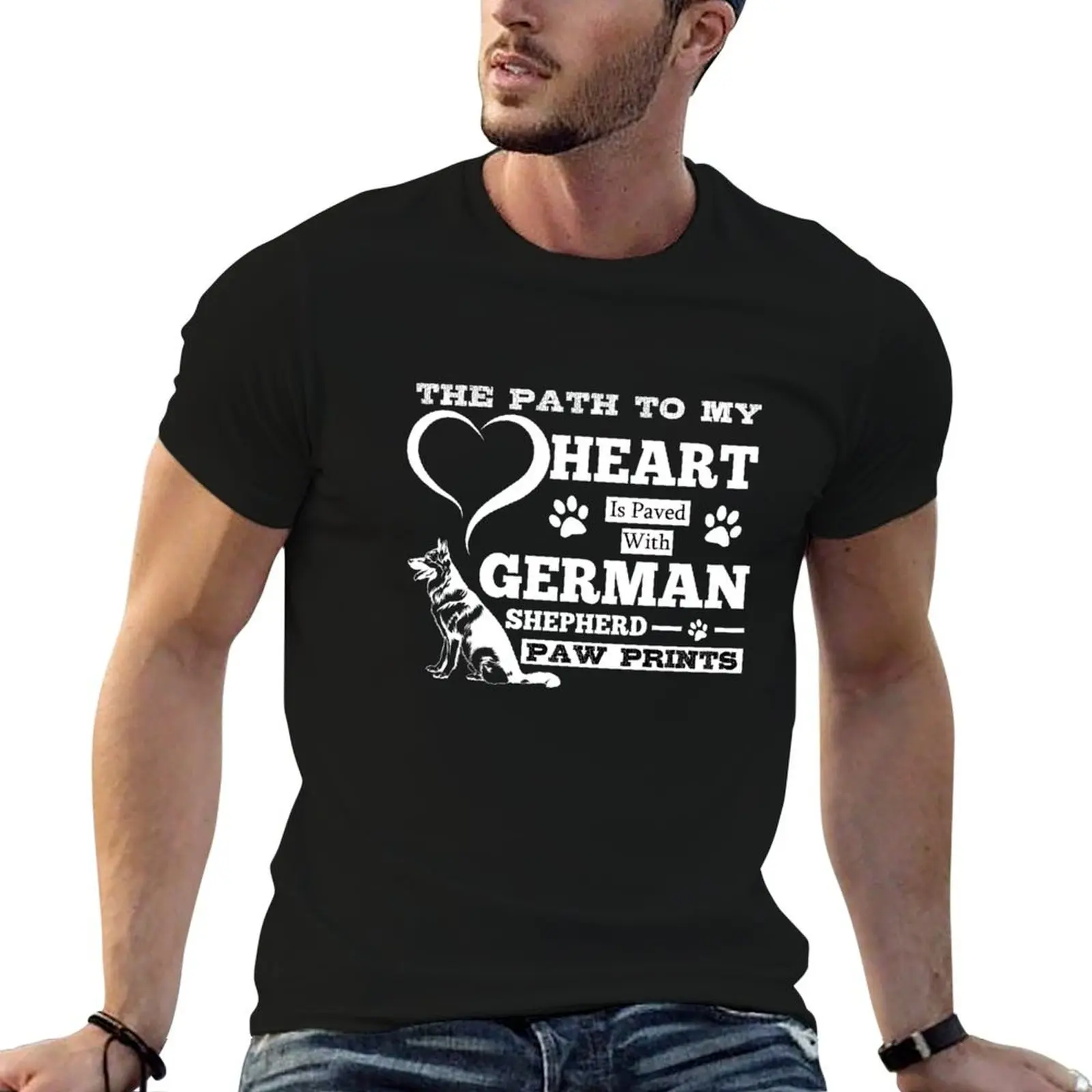 

The Path To My Heart Is Paved With German Shepherd Paw Prints T-Shirt t shirts designer essential t shirt T-Shirt