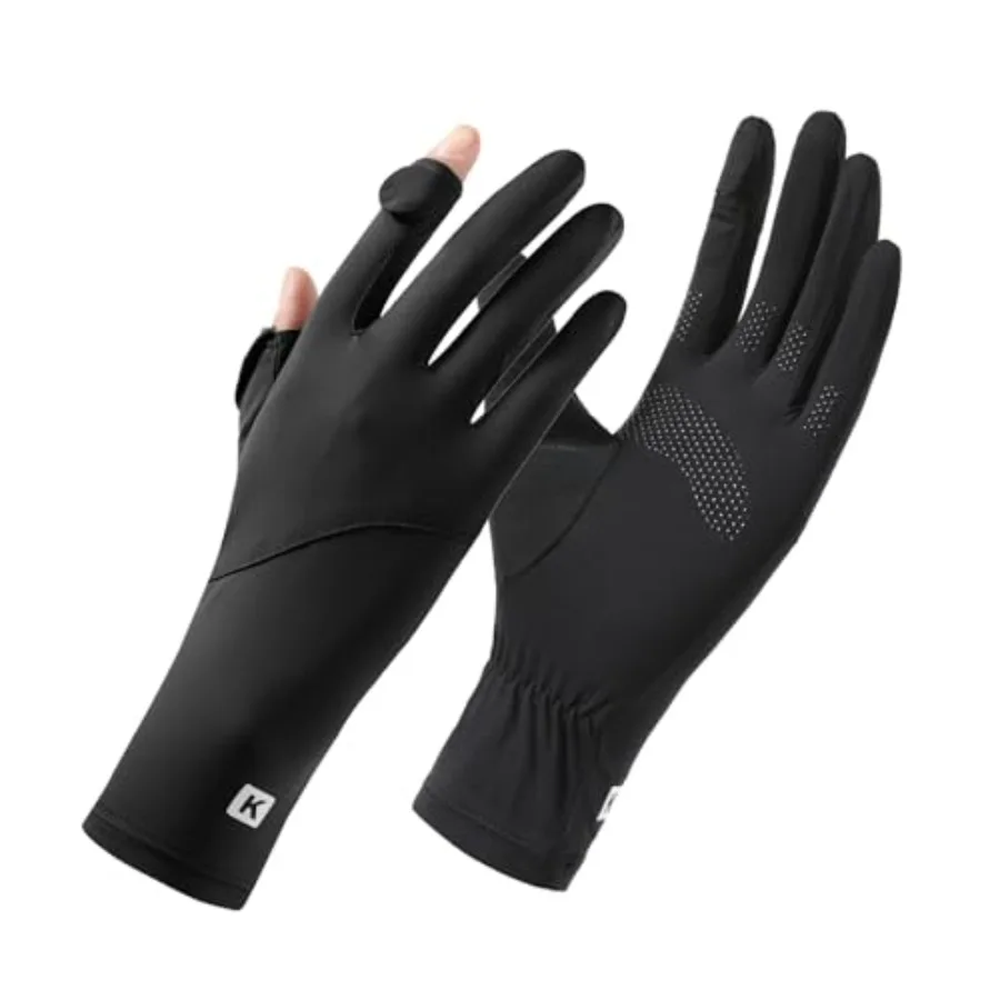 

Ice Silk Sunscreen Gloves UV Protection Mittens Non-Slip Touch Screen Driving Gloves for Cycling Riding Golfing Hiking