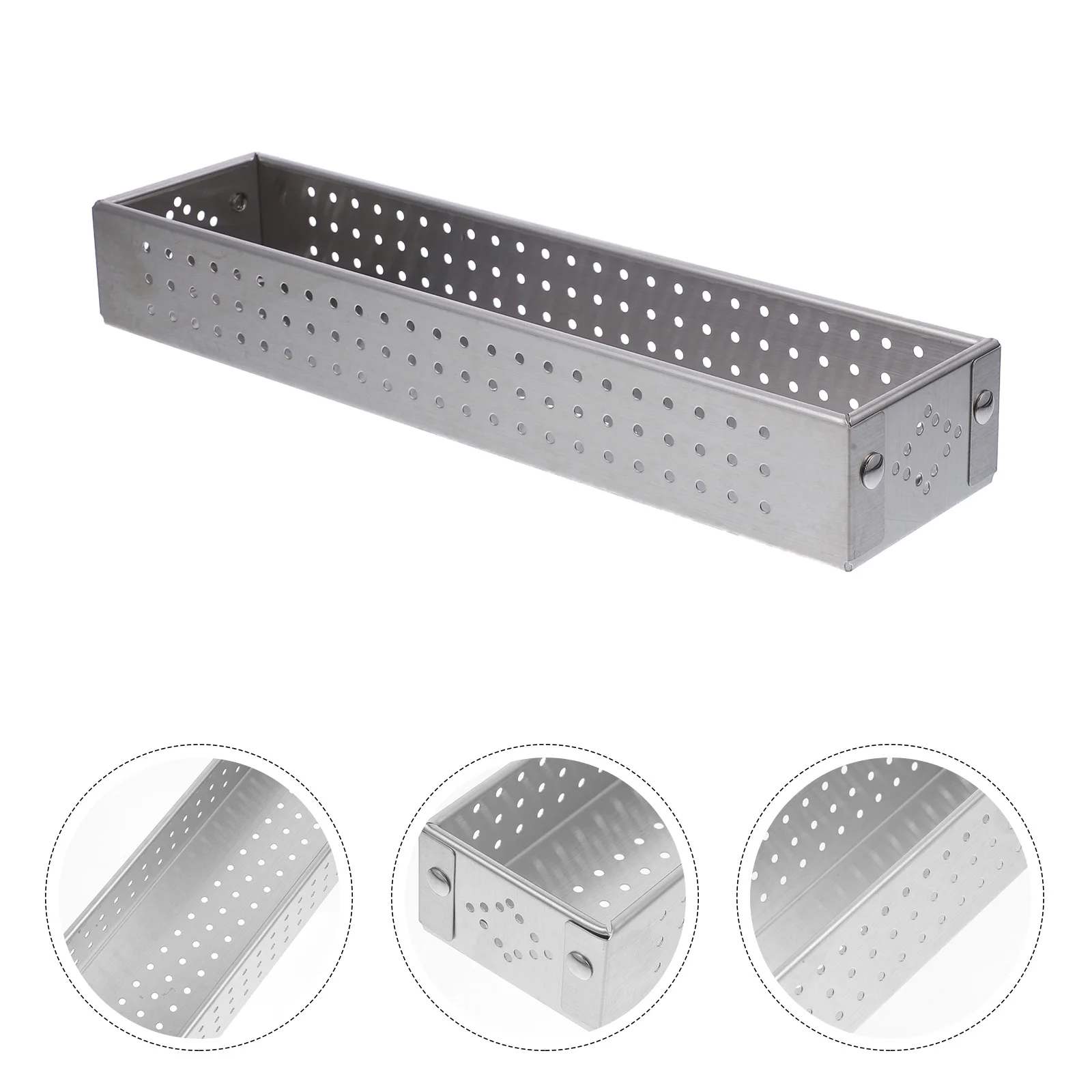 

Stainless Steel Chopstick Cage Cutlery Holder Countertop Utensil Restaurant Silverware Kitchen