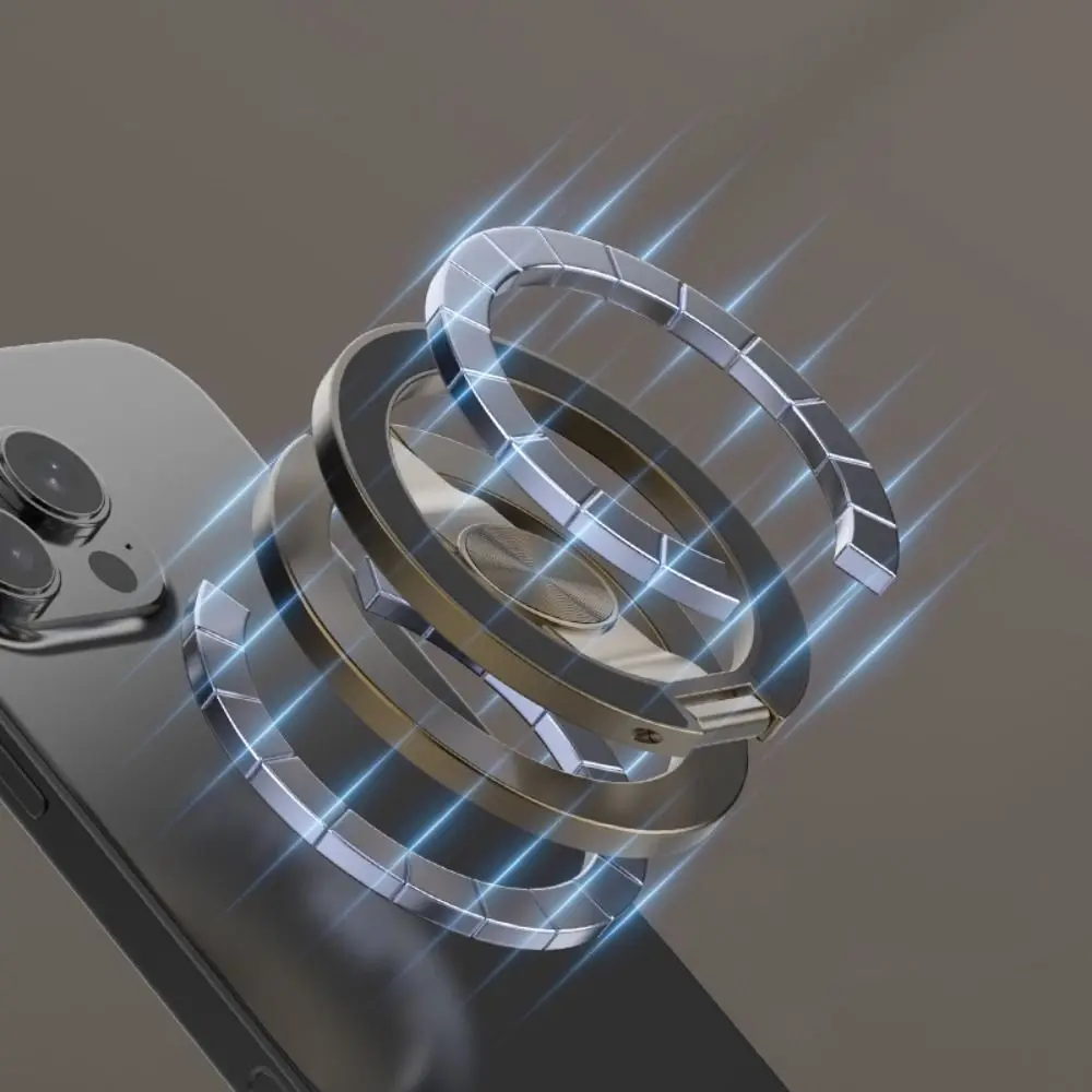 

Магнитный держатель для телефона, двусторонний, 360° ° Вращающаяся подставка для мобильного телефона, складная подставка для снятия стресса для MagSafe