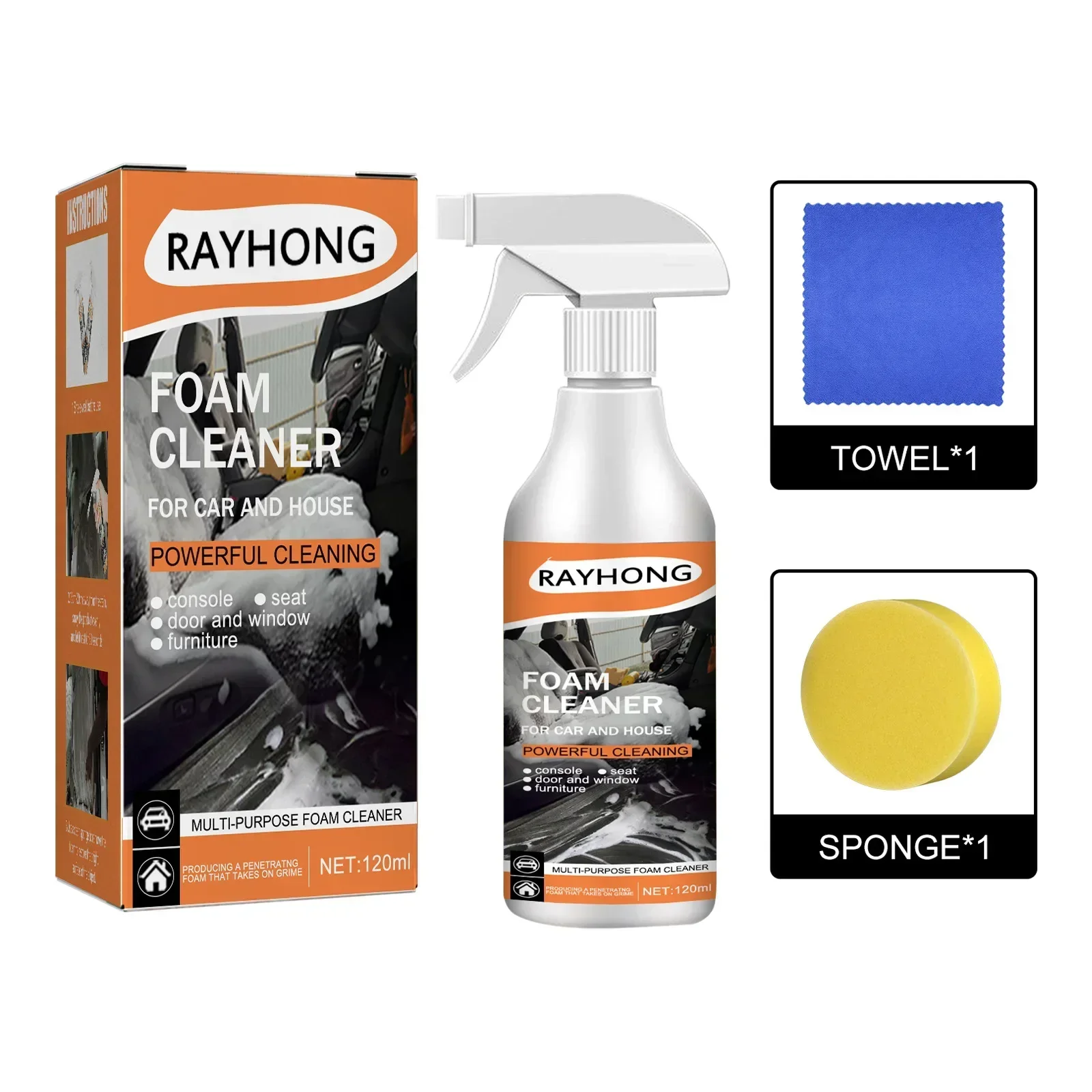 

Car Cleaning Agent Foam Multi-Purpose Anti-Aging Cleaner Tools Car Leather Restorer for Car Interior Leather Clean