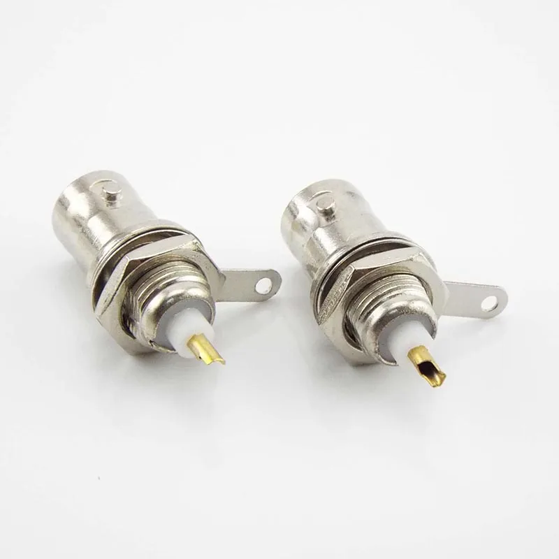 BNC Female Socket Solder Connector Chassis Panel Mount Coaxial Cable For Welding Machine Parts Monitor Accessories V7