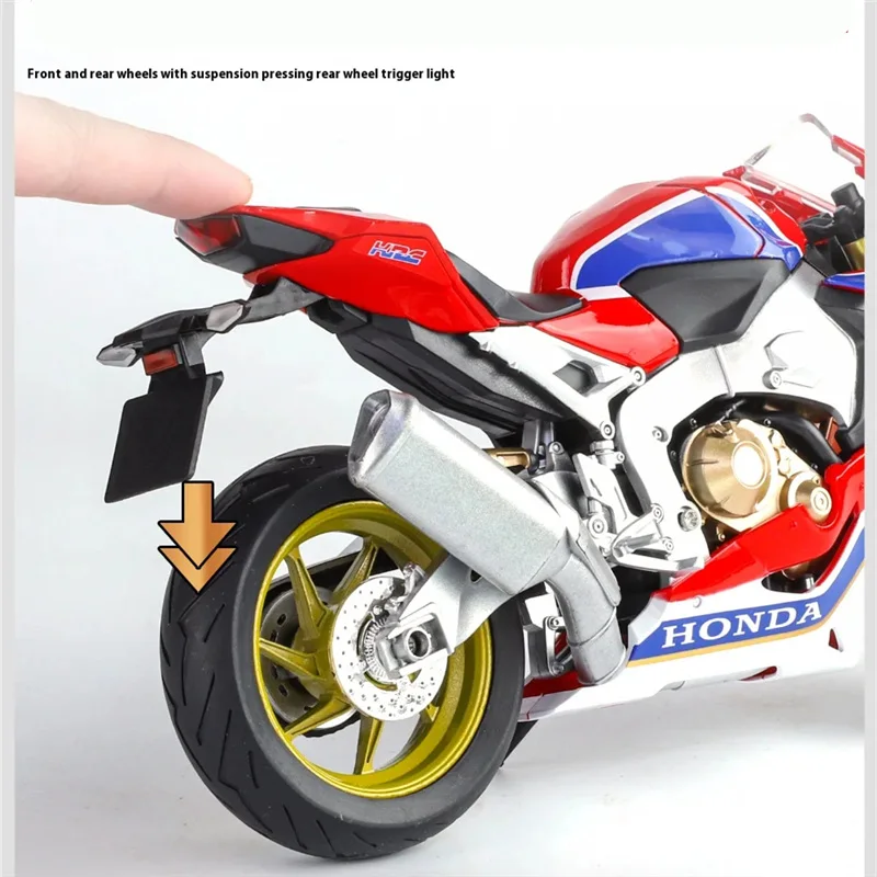 1/9 هوندا HRC CBR1000RR النار بليد سبيكة دراجة نارية رياضية Diecasts المعادن المسار سباق نموذج دراجة نارية مع ضوء الاطفال لعبة هدية #4