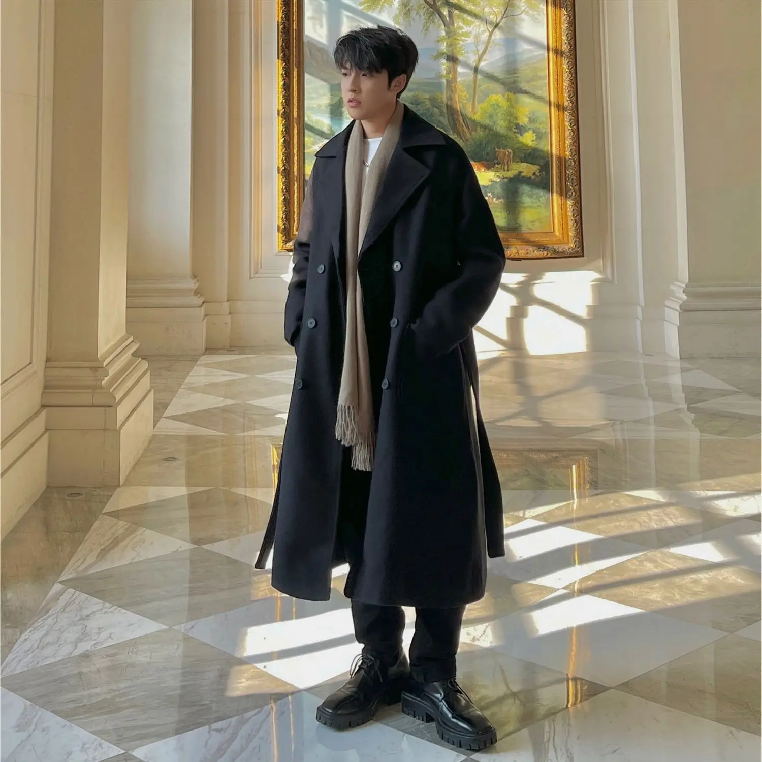 

Wool Blend Duffle Coat Mans Classy Elegant Sophisticated Refined Cultured Polished Cultivated Educated Intellectual Academic Ins