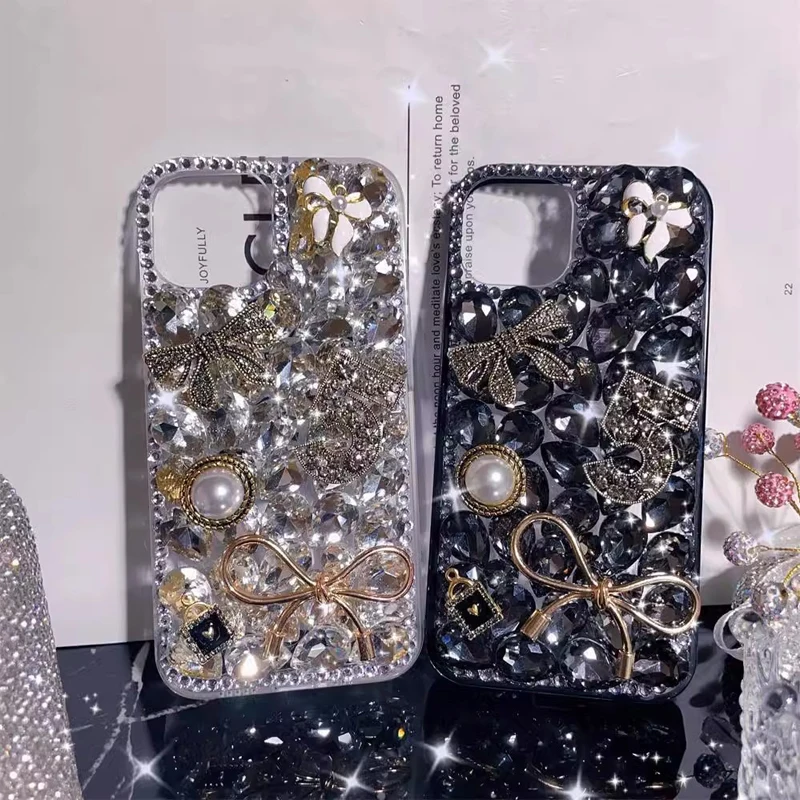 DIY Handmade Colorful Bling Mobile Phone Case for Samsung, Young Girls, S24 Plus, S21, S22 23Ultra, Note20 Diamond Case, Fashion