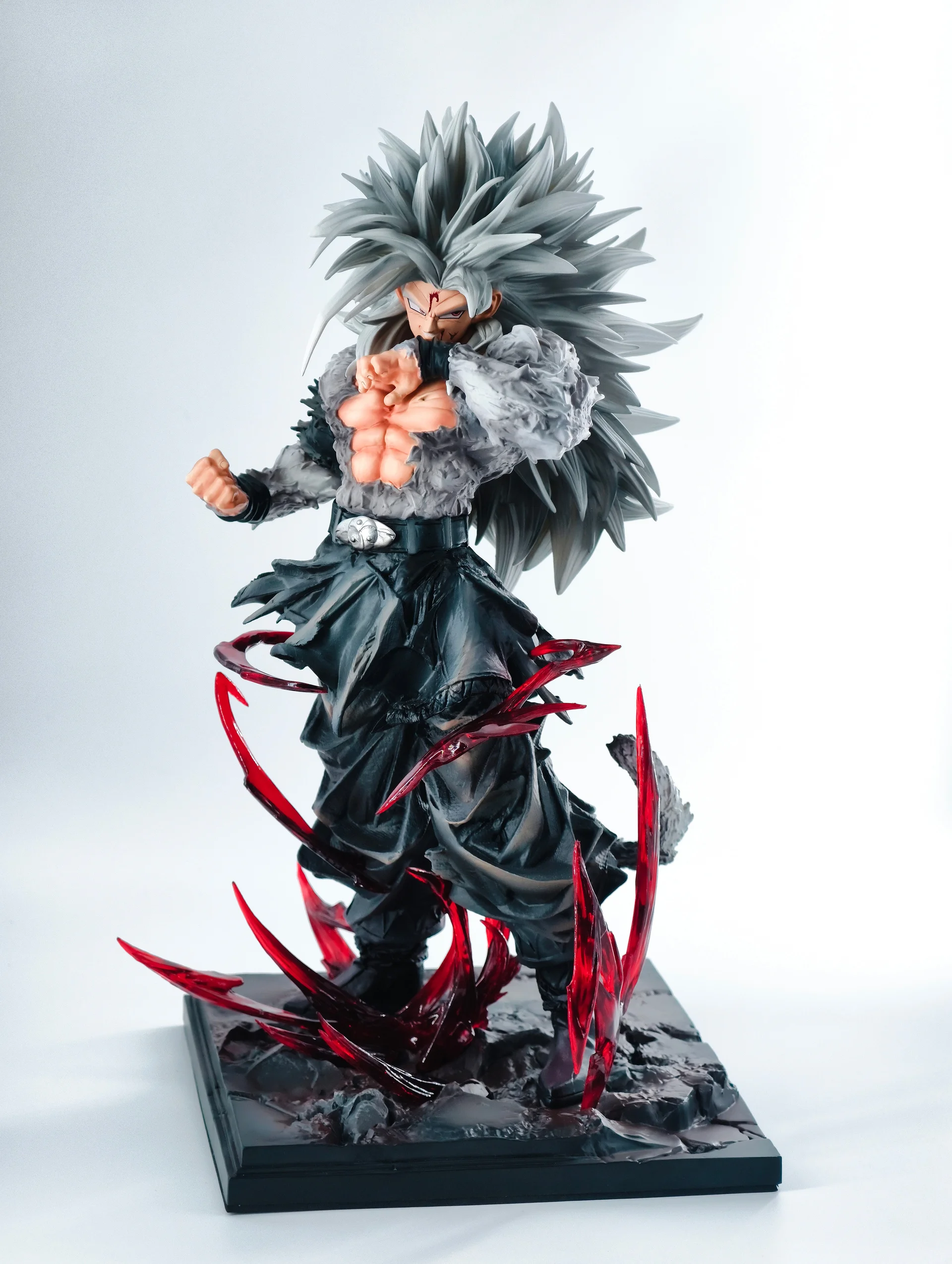 36cm Dragon Ball Super Saiyajin 5 Goku PVC-Statue Sammlerfigur Schreibtischdekoration Anime-Merchandise Trendiges Spielzeug Geschenk für Männer – Detail 3