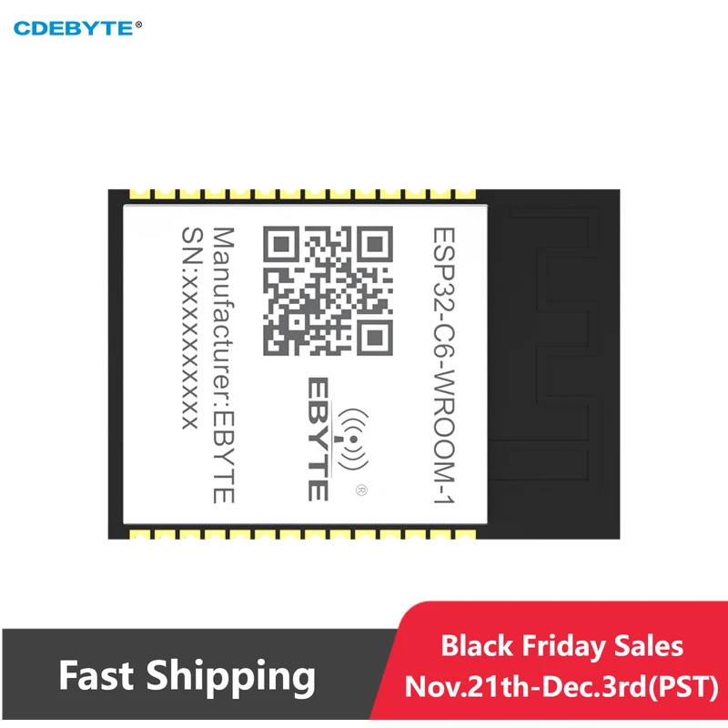 2.4GHz ESP32-C6 Bluetooth WiFi Module CDEBYTE ESP32-C6-WROOM-1 FLASH 8MB BLE5.3 WiFi6 20dBm PCB Antenna SMD Module AT Command